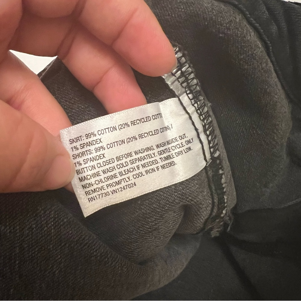 Wild Fable Women’s Black Wash Studded Denim Mini Skort Size L (NWT) - Picture 6 of 7